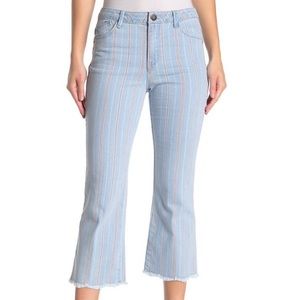 NWOT Democracy Striped Denim Jeans